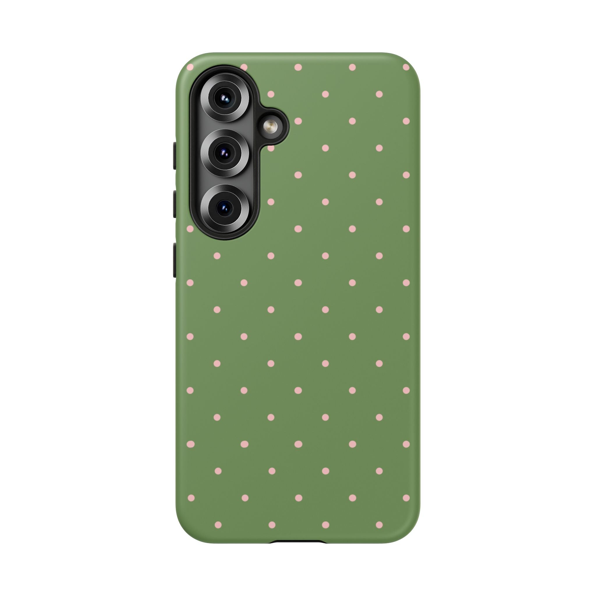 Matcha Green & Pink Polka Dot Phone Case