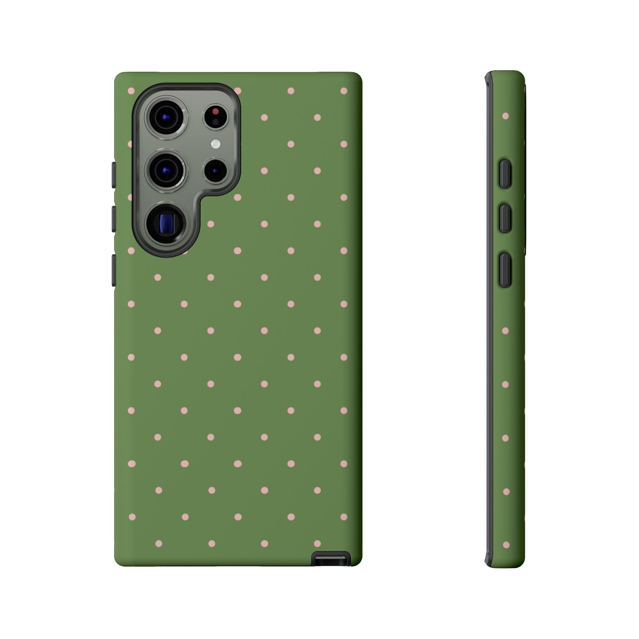 Matcha Green & Pink Polka Dot Phone Case