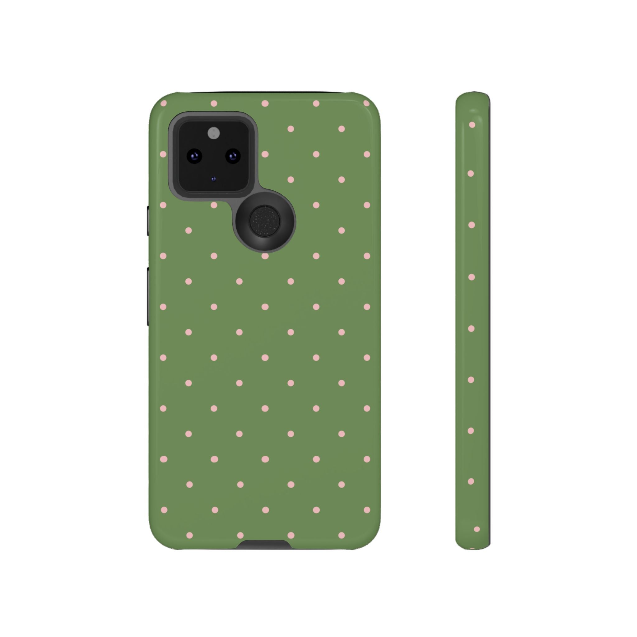 Matcha Green & Pink Polka Dot Phone Case