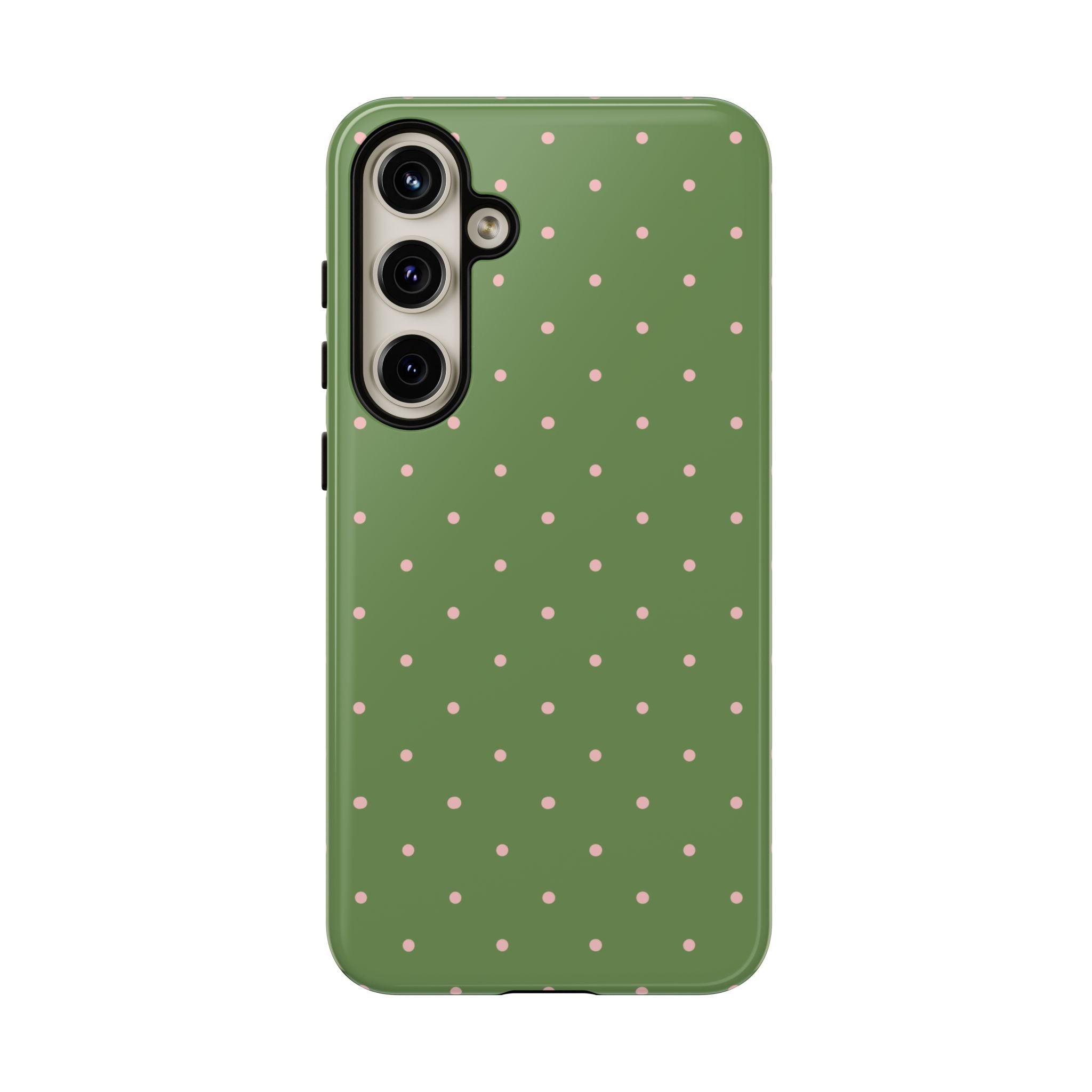 Matcha Green & Pink Polka Dot Phone Case