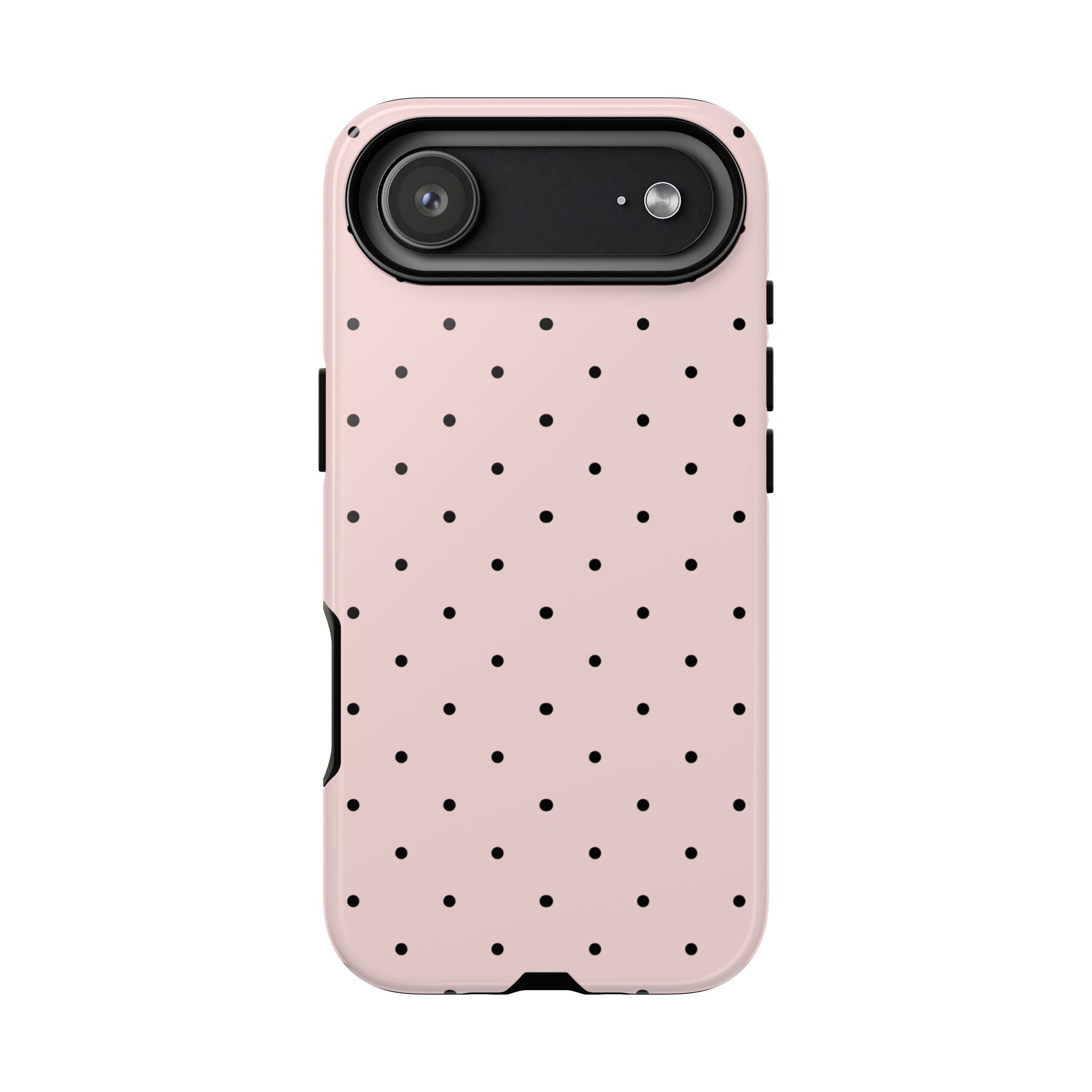 Baby Pink & Black Polka Dot Phone Case
